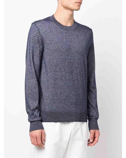 Dolce & Gabbana Blue Crew Neck Pullover for men