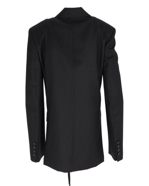 Ann Demeulemeester Black Tailored Jacket Wool Twil