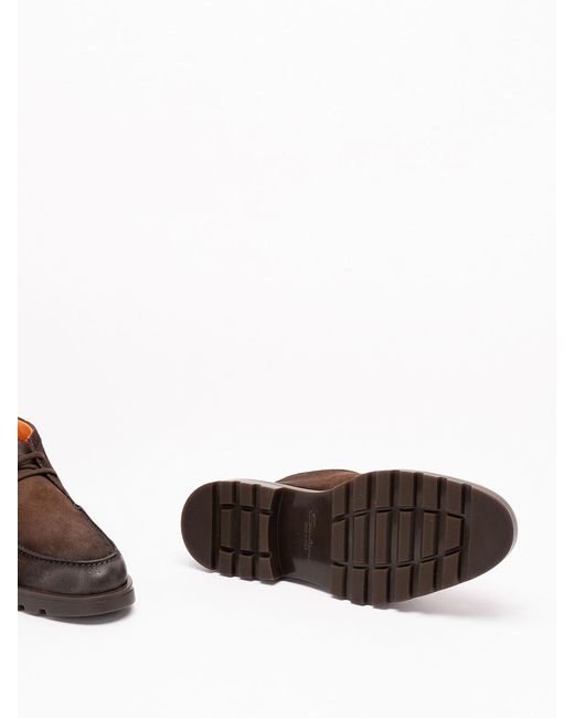 Santoni Brown 'Rock' Lace Up for men