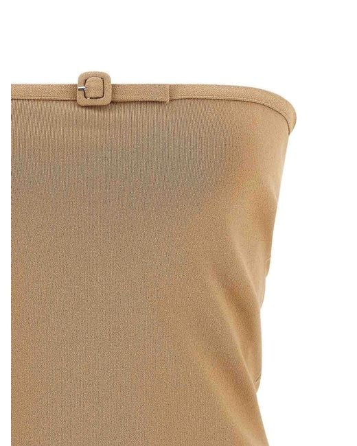 Courreges Natural 'Buckle' Top