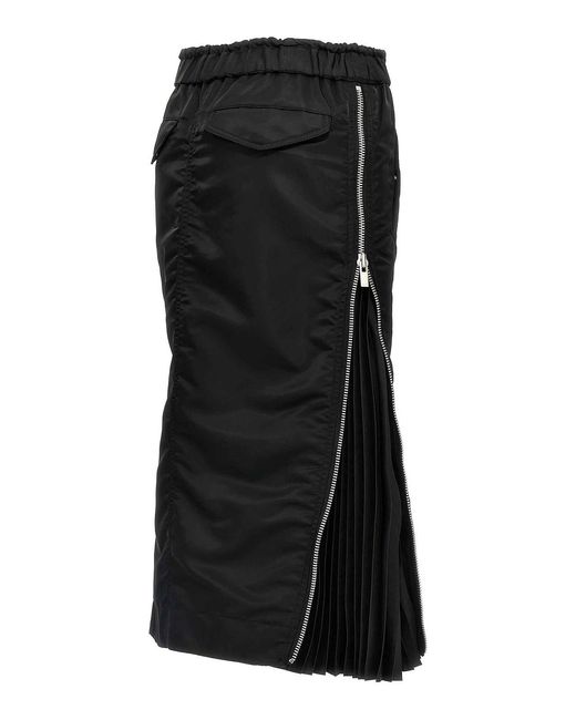 Sacai Black Cargo Skirt