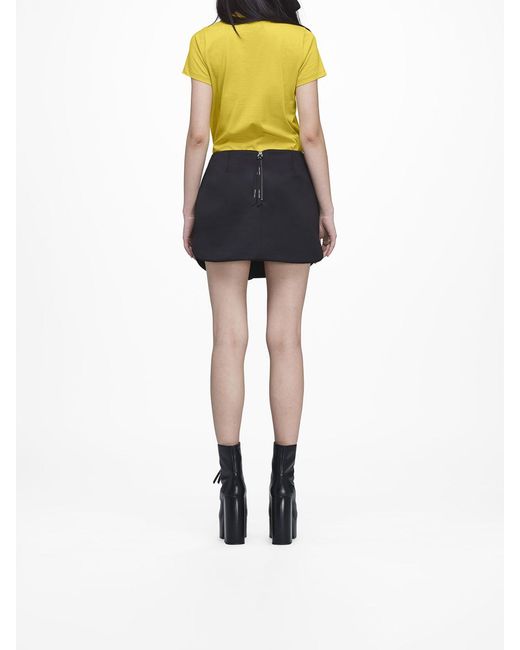 Marc Jacobs Black Satin Daisy Circle Skirt