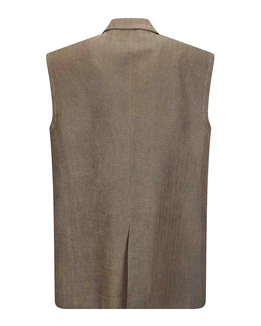 Uma Wang Brown Oversized Linen Jacket