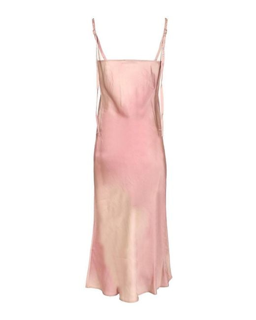 Acne Pink Satin Slip Dress