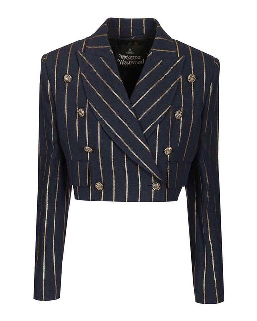 Vivienne Westwood Blue Cut Off Blazer