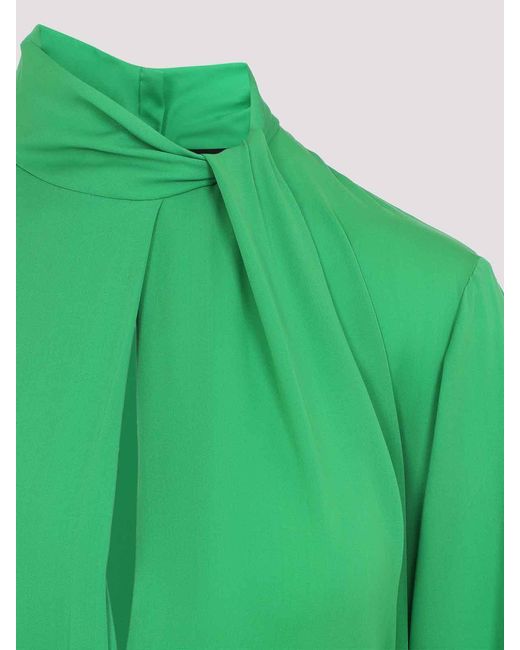 Tom Ford Green Washed Silk Midi Dress