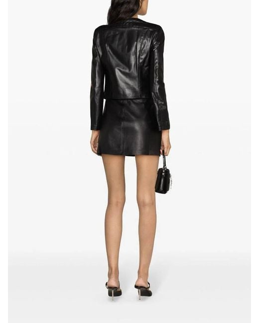 Patrizia Pepe Black Asymmetric Zip Jacket