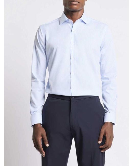 Fay Blue Travel Shirt French Neck for men
