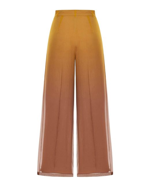 Max Mara Brown Wide Leg Pants