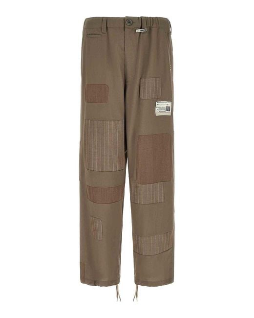 Maison Mihara Yasuhiro Natural Repaired Wool Pants for men