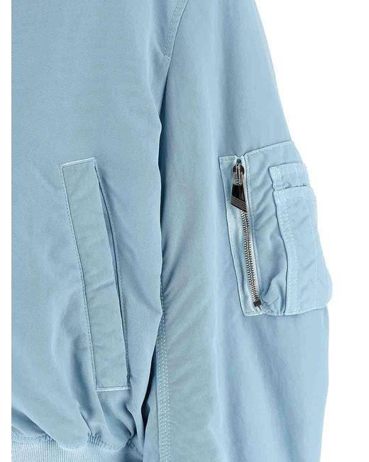 The Attico Blue 'Anja' Bomber Jacket