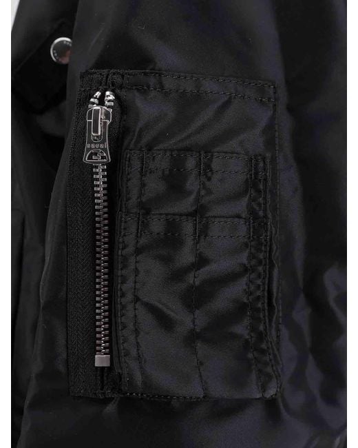 Sacai Black Bomber for men