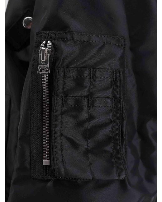 Sacai Black Bomber for men
