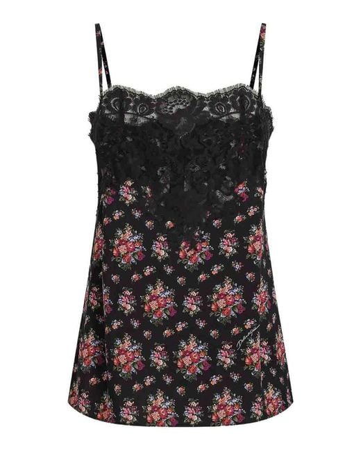 Dolce & Gabbana Black Silk Top for men