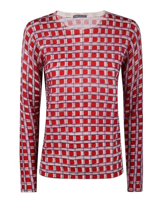 In bed with You Red Boatneck Printed Jumper