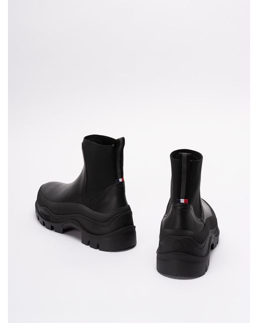 Moncler Black `larue` Chelsea Boots for men