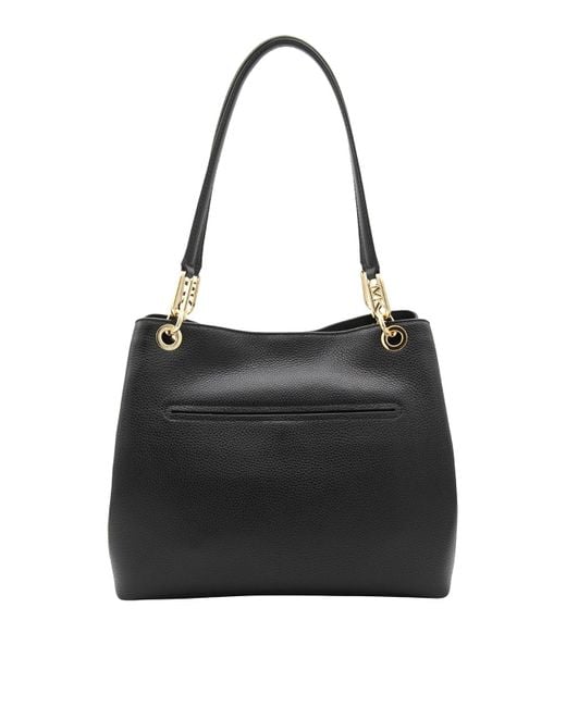 MICHAEL Michael Kors Black Leather Kensington Shoulder Bag