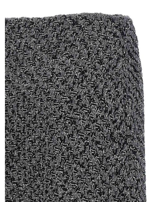 Fabiana Filippi Gray Tweed Skirt