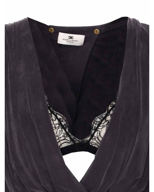 Elisabetta Franchi Blue Mini Dress