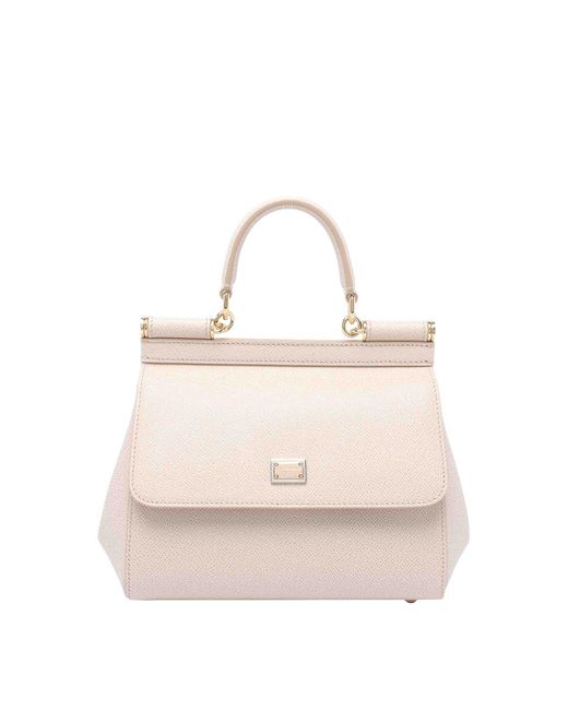Dolce & Gabbana Natural Medium Sicily Handbag