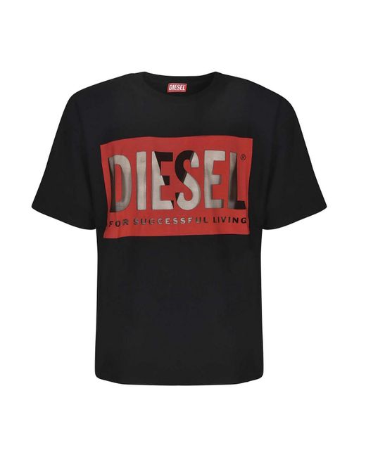 DIESEL Black T-Shirts And Polos for men