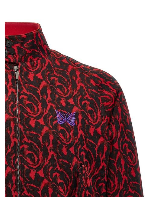 Baracuta Red 'Jacquard Needles' Bomber Jacket for men