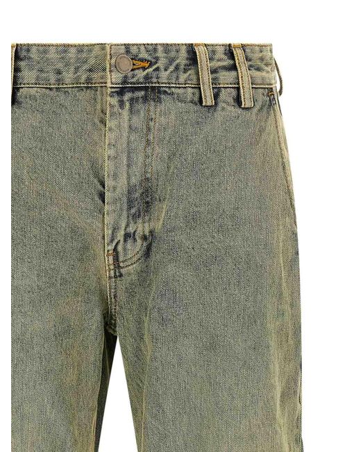 Entire studios Green Cuff Surface Wave Jeans
