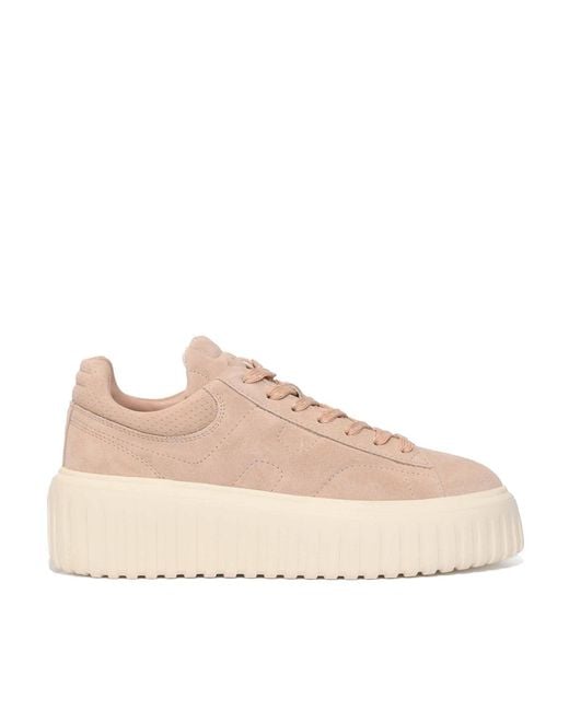 Hogan Pink H-Stripes Sneakers