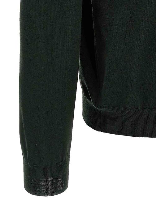 Zanone Green Wool Turtleneck Sweater for men