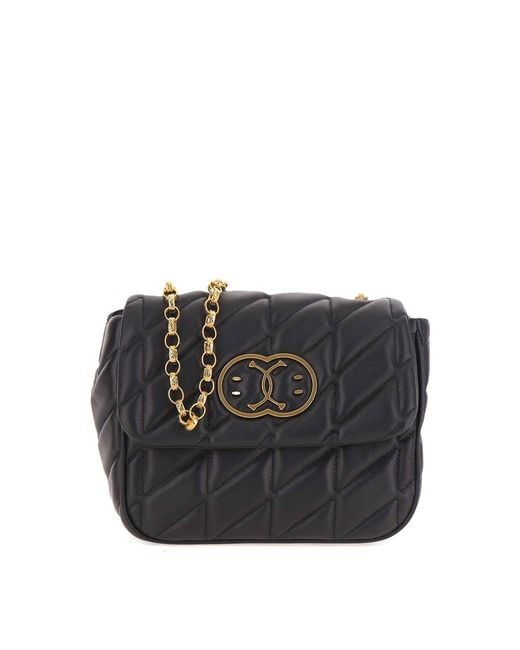 Moschino Black Quilted Round Bag