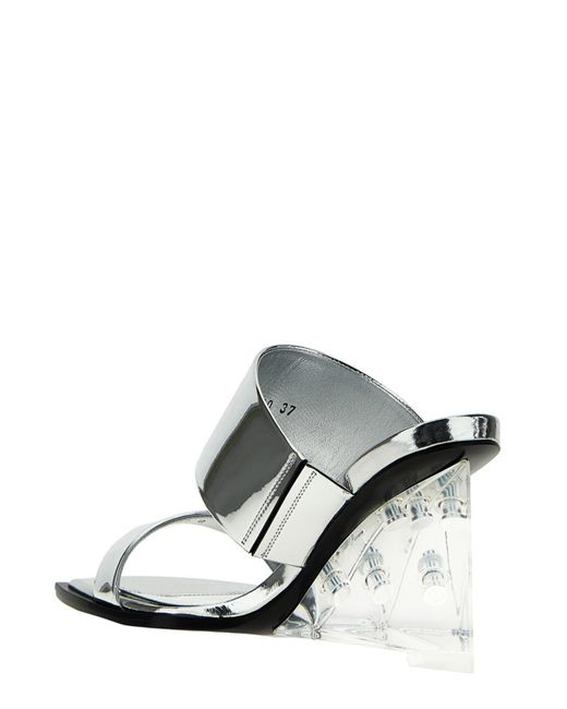Alexander McQueen White Mirror Sandals