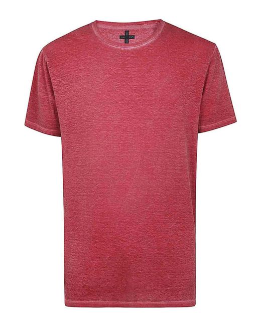 MD75 Red Linen T-shirt for men