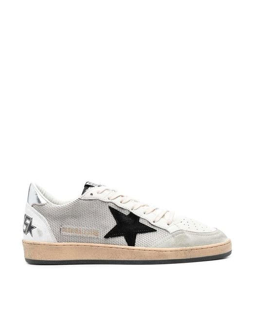 Golden Goose Deluxe Brand White Ball Star Net Upper Suede Star Laminated Heel Sneakers for men