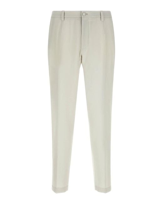 Dolce & Gabbana Natural Poplin Wool Pants for men