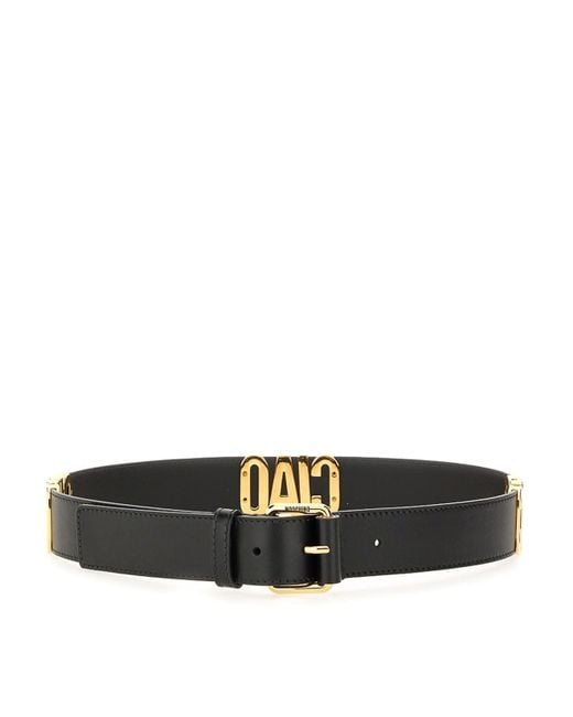 Moschino Black Hello Belt