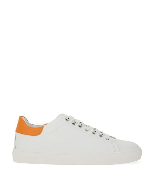 Moschino White Leather Sneaker for men