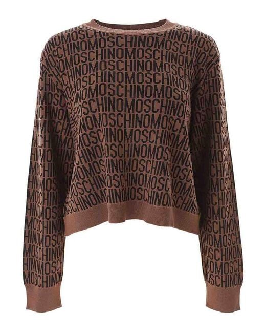 Moschino Brown Logo Sweater