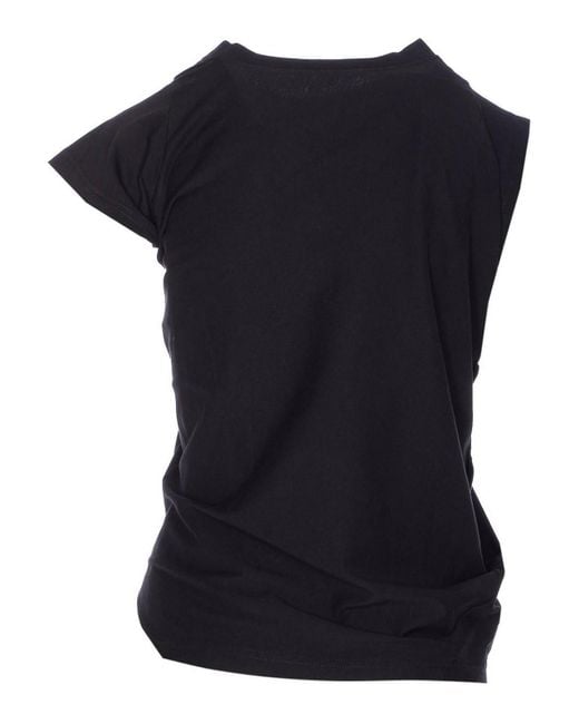 Courreges Black Twisted T-Shirt