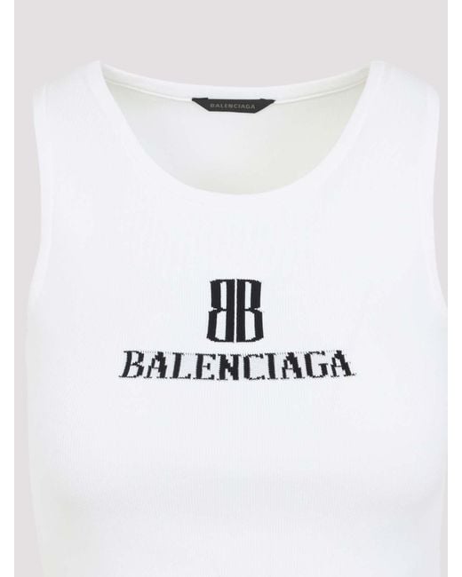 Balenciaga White Tank Top