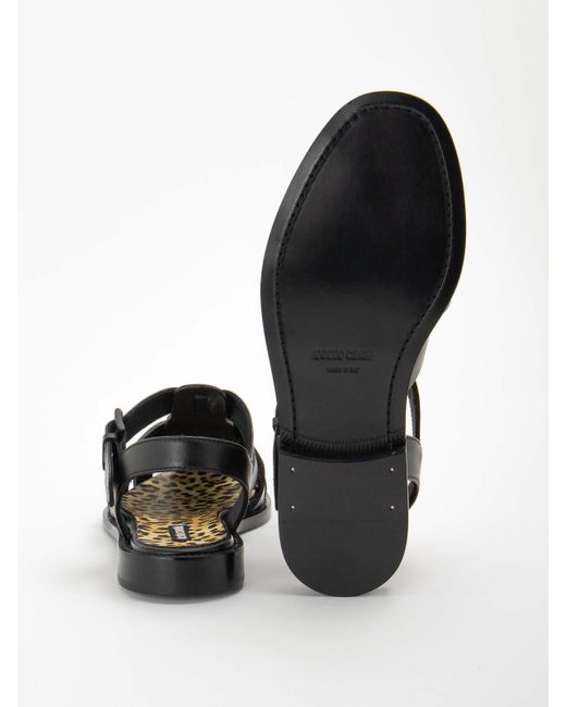 Roberto Cavalli Black Sandals for men