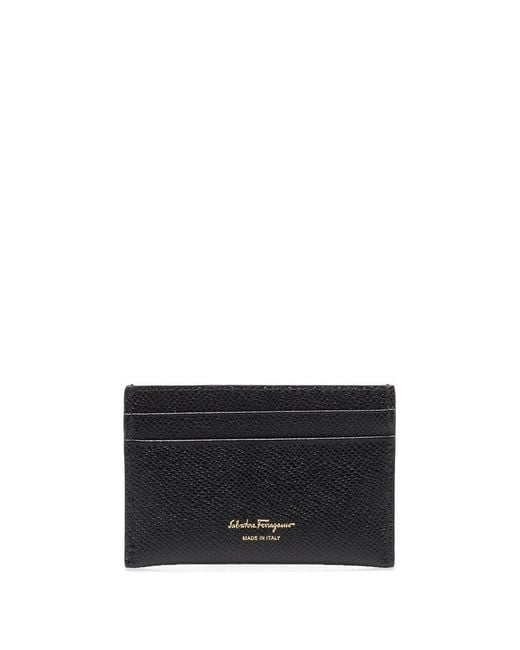Ferragamo White Gancini Leather Credit Card Case
