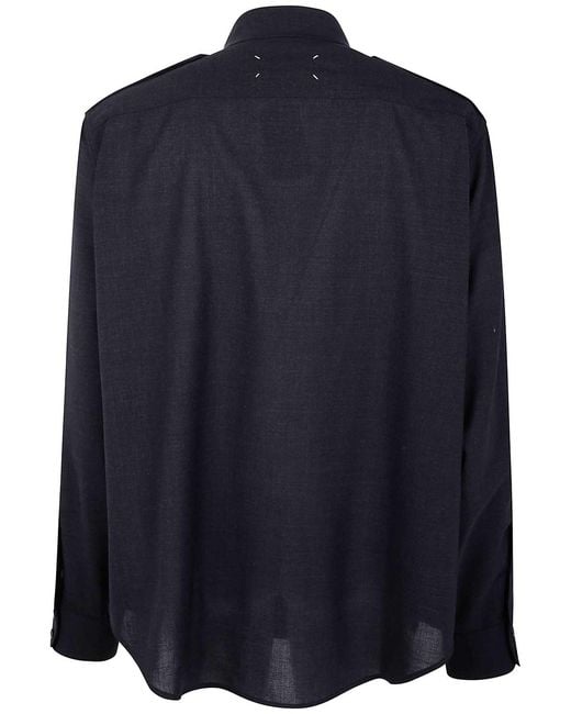 Maison Margiela Blue Long Sleeves Shirt for men