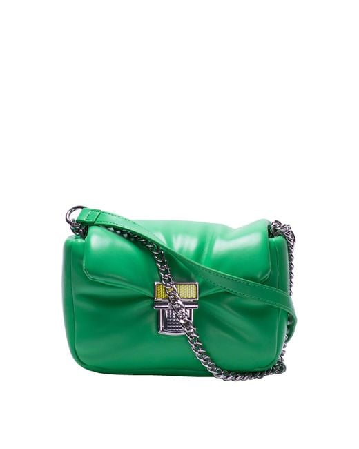 MSGM Green Click Bag Cross Body for men