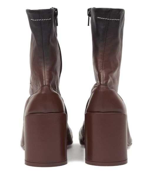 MM6 by Maison Margiela Brown Knee Hight Boots