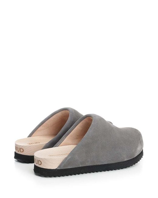 WUD Gray Suede Clogs for men
