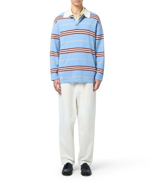 Guest In Residence Blue Striped Polo for men