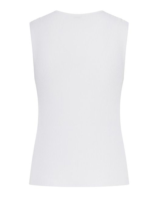 Roberto Collina White Sleeveless Top