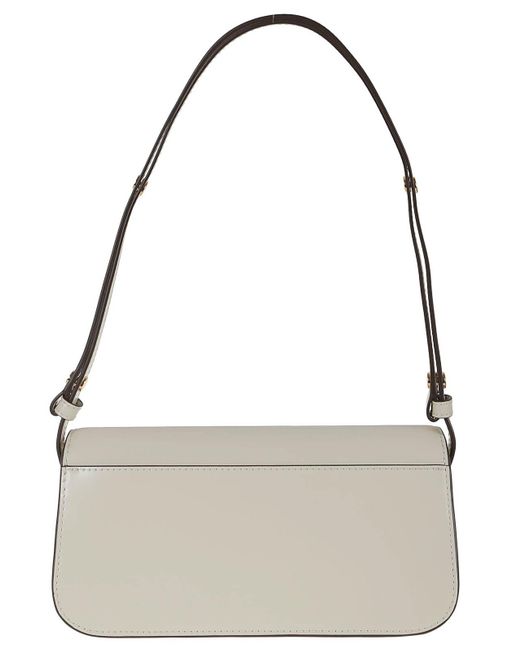 Tory Burch White Robinson Shoulder Bag