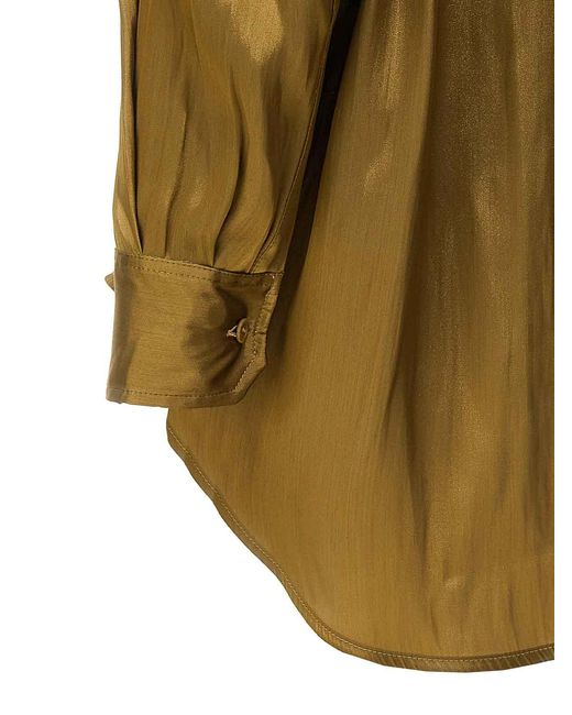 Nude Green Satin Shirt