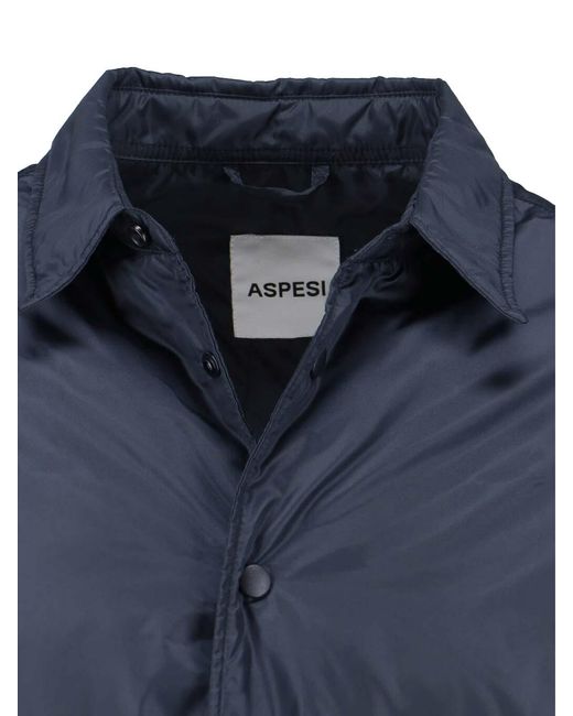 Aspesi Blue Nylon Shirt for men